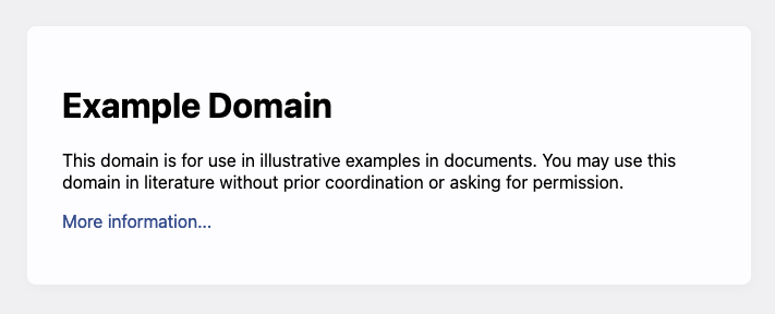 example.com's front page